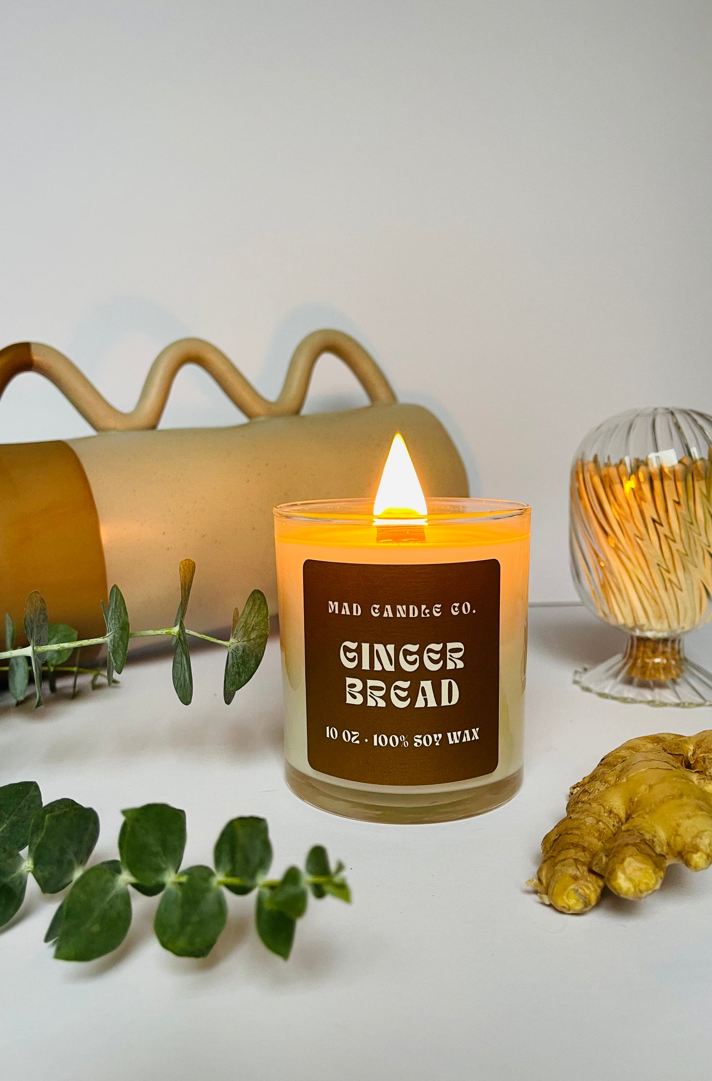 GINGER BREAD SOY CANDLE - 10oz GLASS JAR