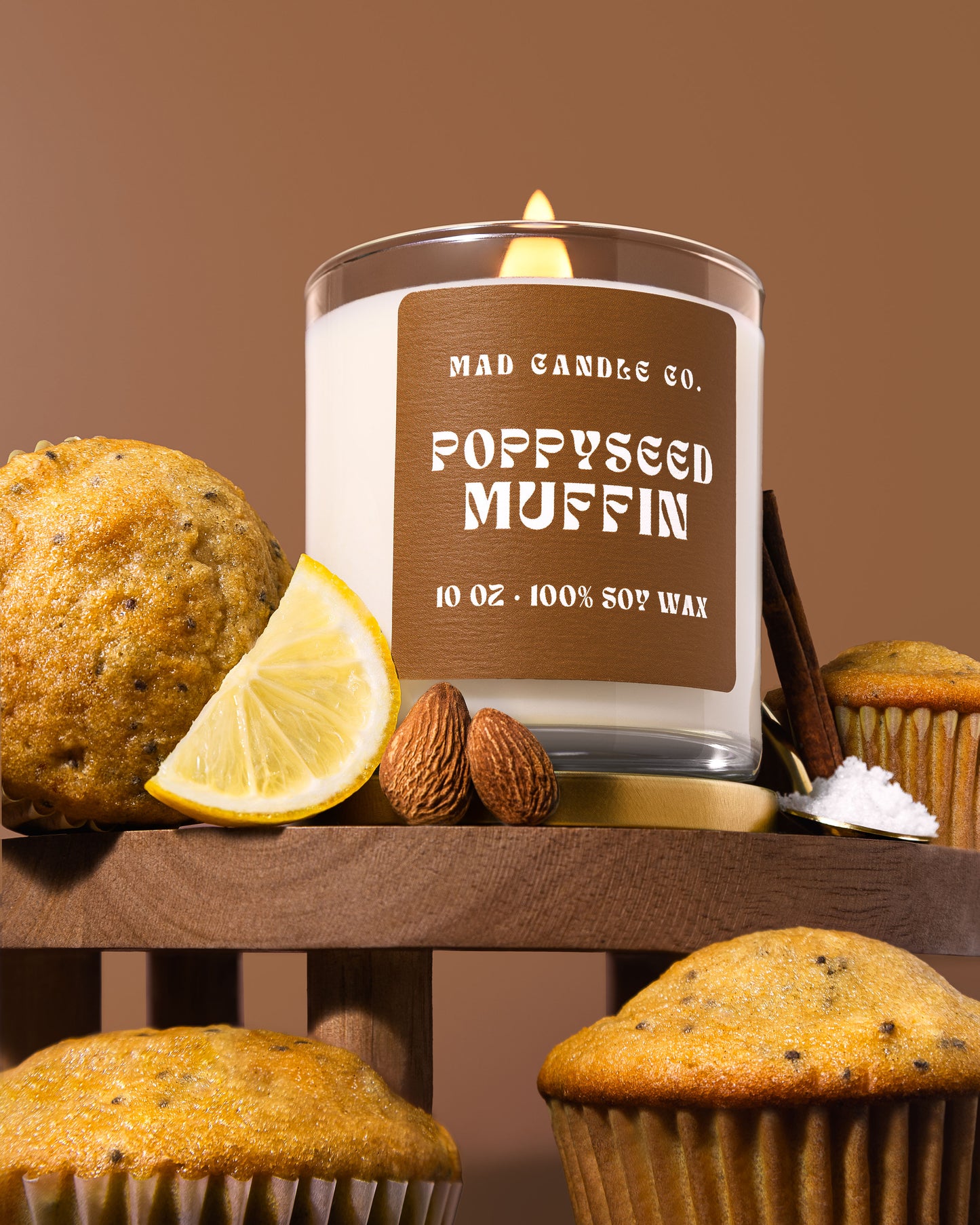 POPPYSEED MUFFIN SOY CANDLE - 10oz GLASS JAR