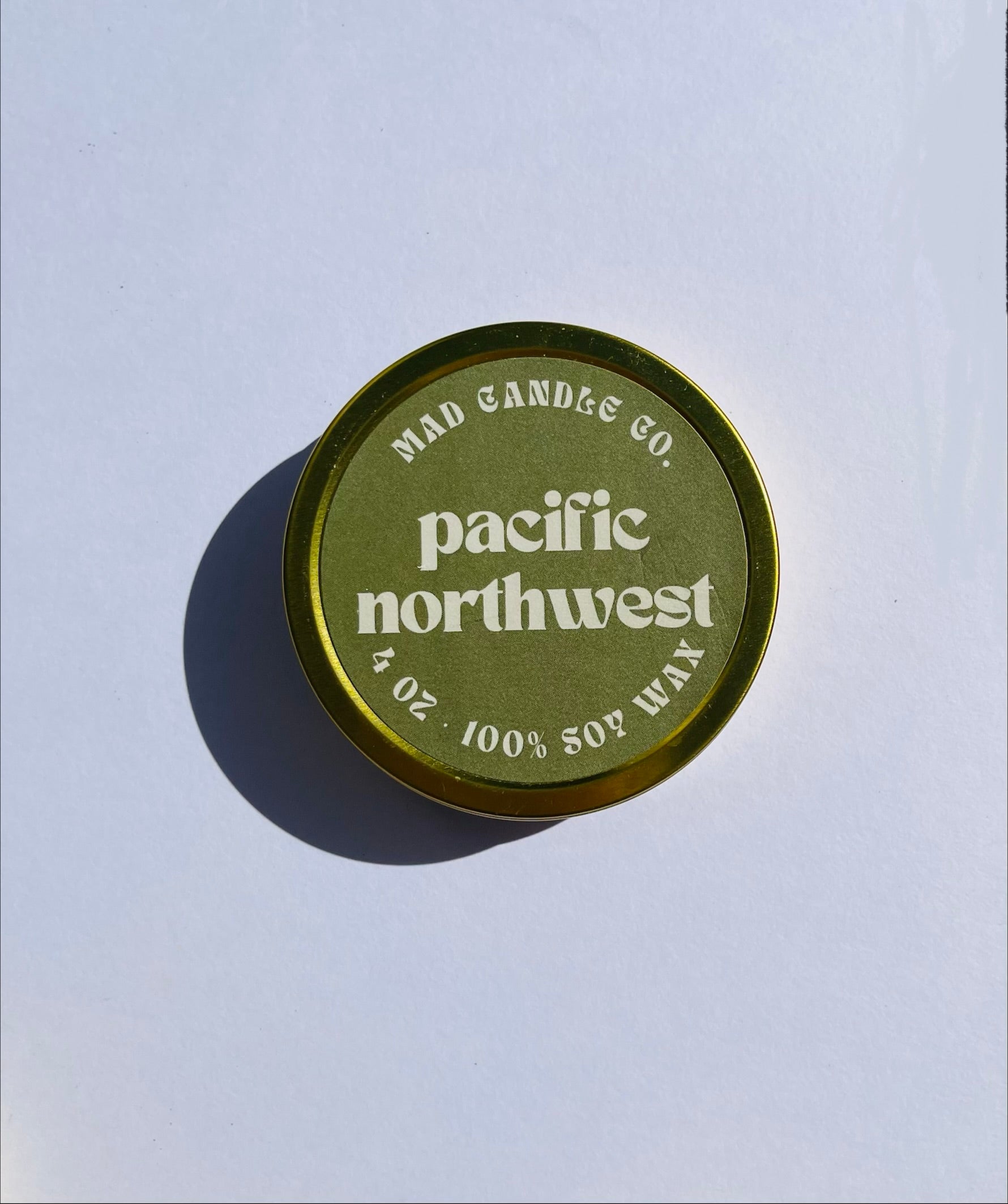 pacific northwest soy candle - 4oz travel tin