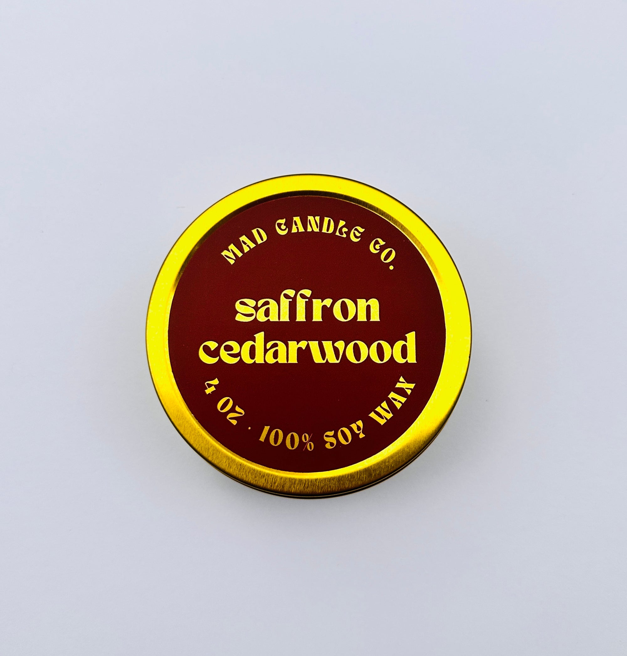saffron cedarwood - 4oz travel tin