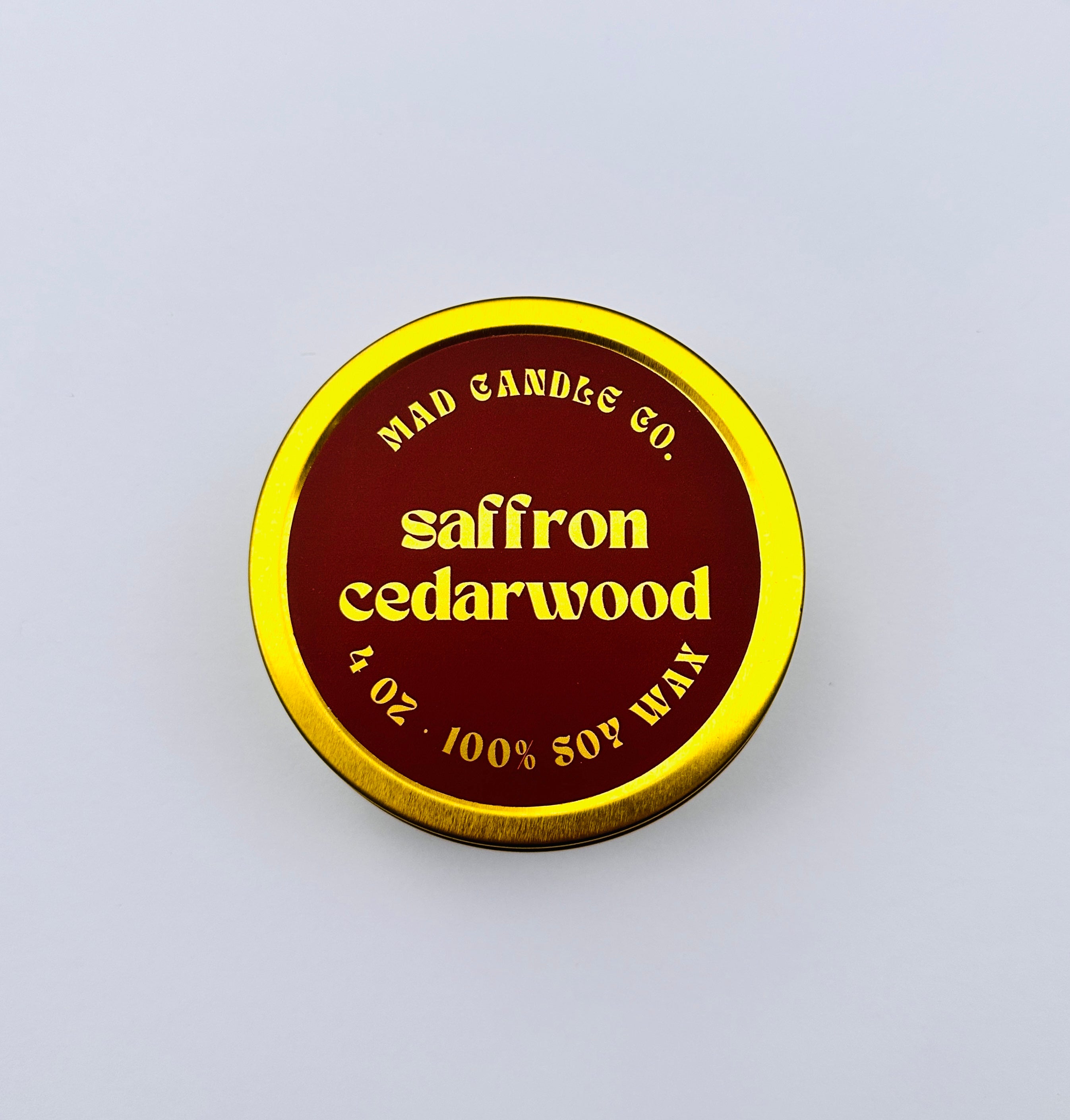 saffron cedarwood - 4oz travel tin