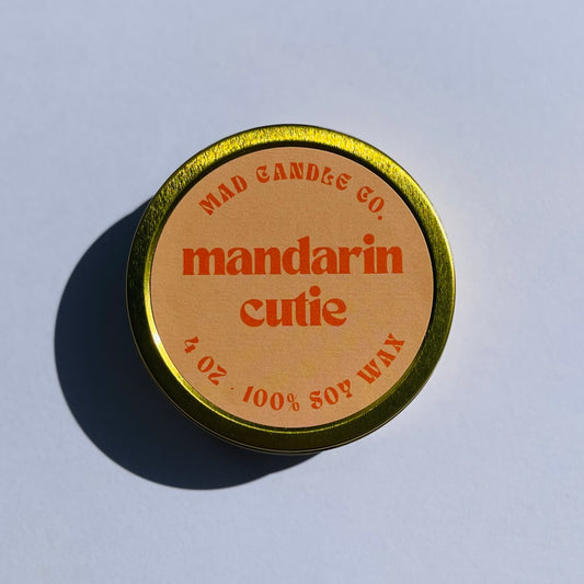 mandarin cutie soy candle - 4oz travel tin