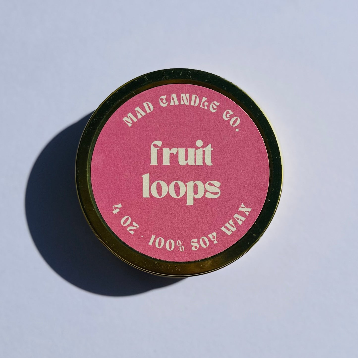 fruit loops soy candle - 4oz travel tin