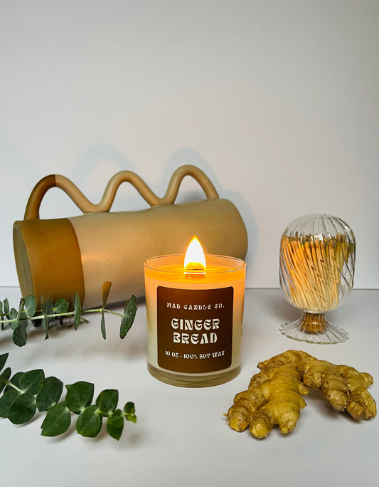 GINGER BREAD SOY CANDLE - 10oz GLASS JAR