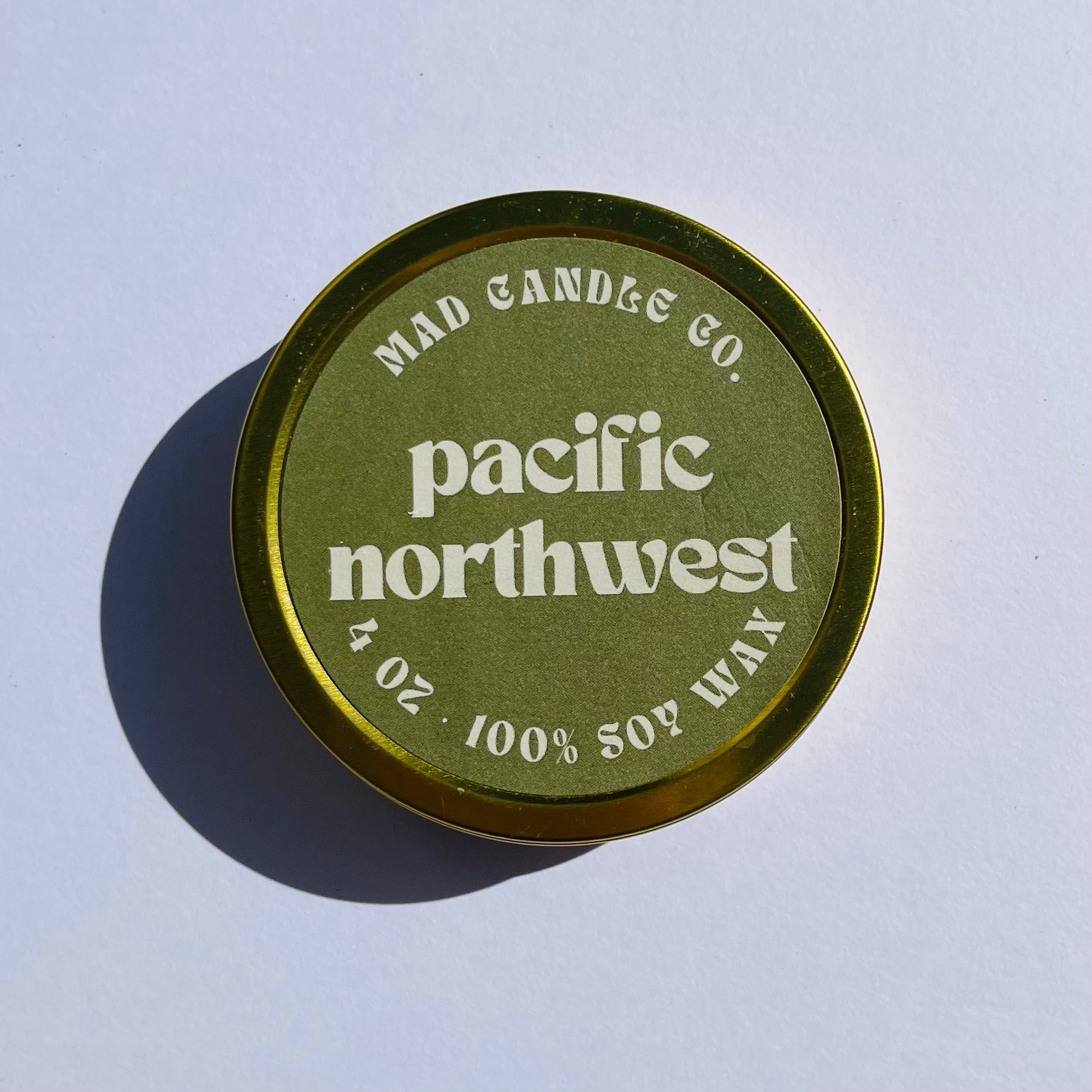 pacific northwest soy candle - 4oz travel tin