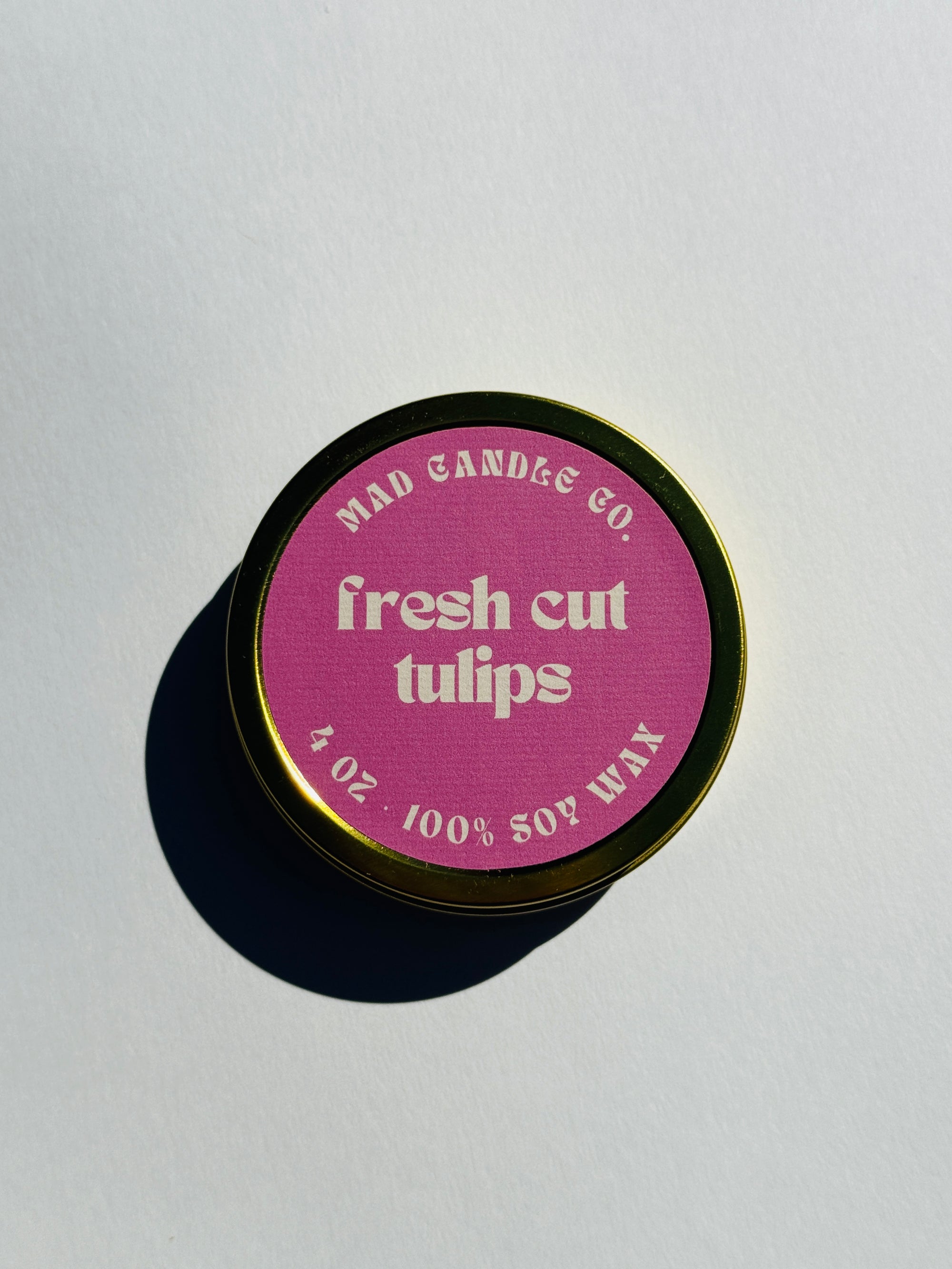fresh cut tulips - 4oz travel tin