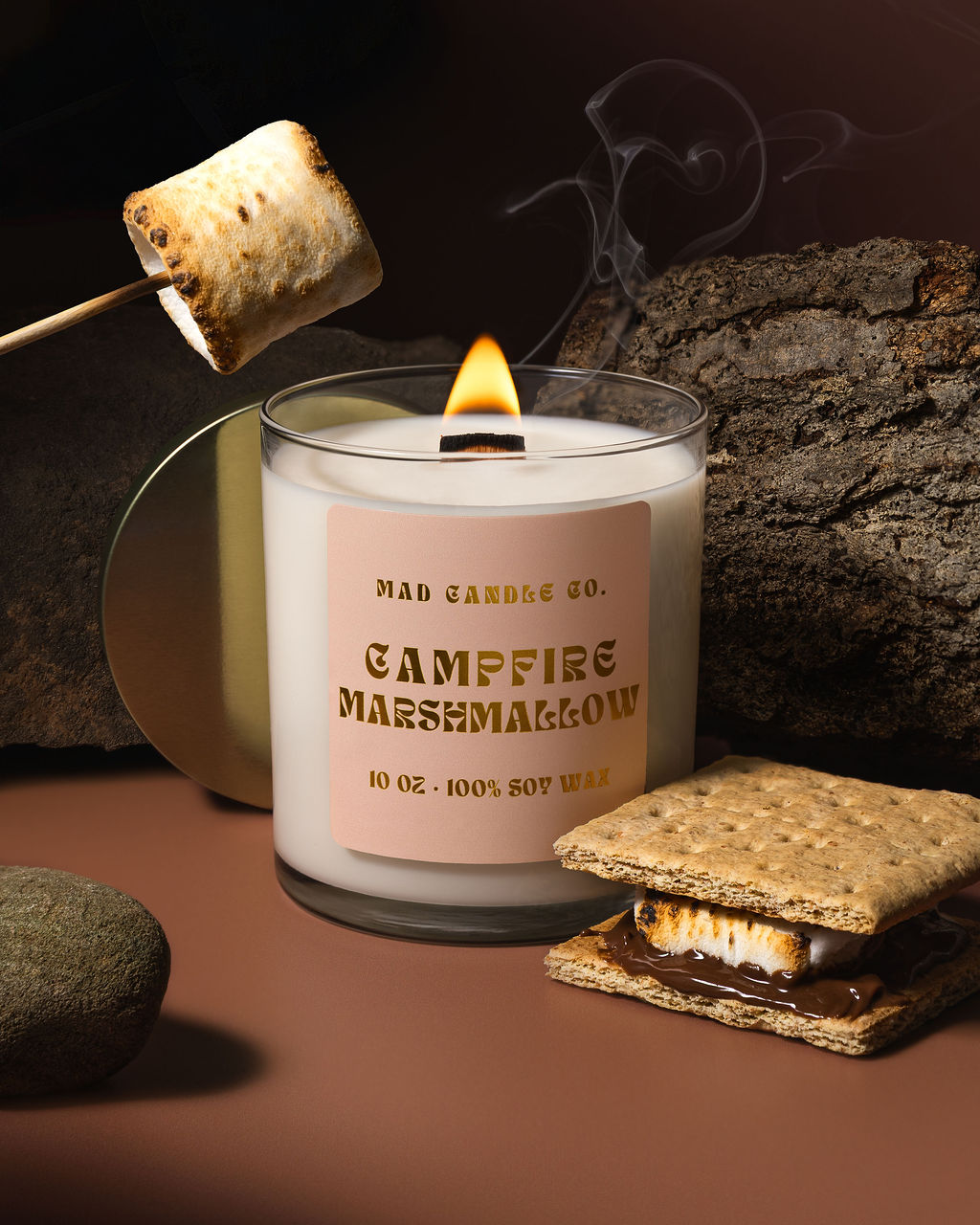 CAMPFIRE MARSHMALLOW - 10OZ GLASS JAR