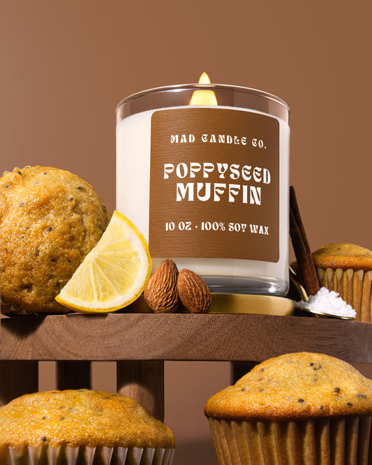 POPPYSEED MUFFIN SOY CANDLE - 10oz GLASS JAR