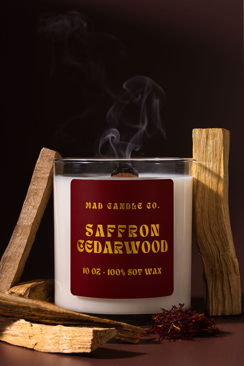 SAFFRON CEDARWOOD - 10OZ GLASS JAR