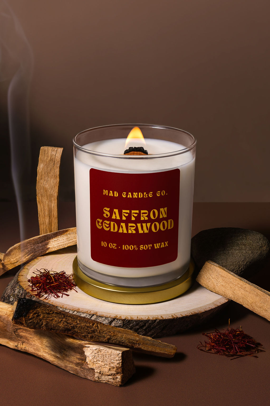 SAFFRON CEDARWOOD - 10OZ GLASS JAR