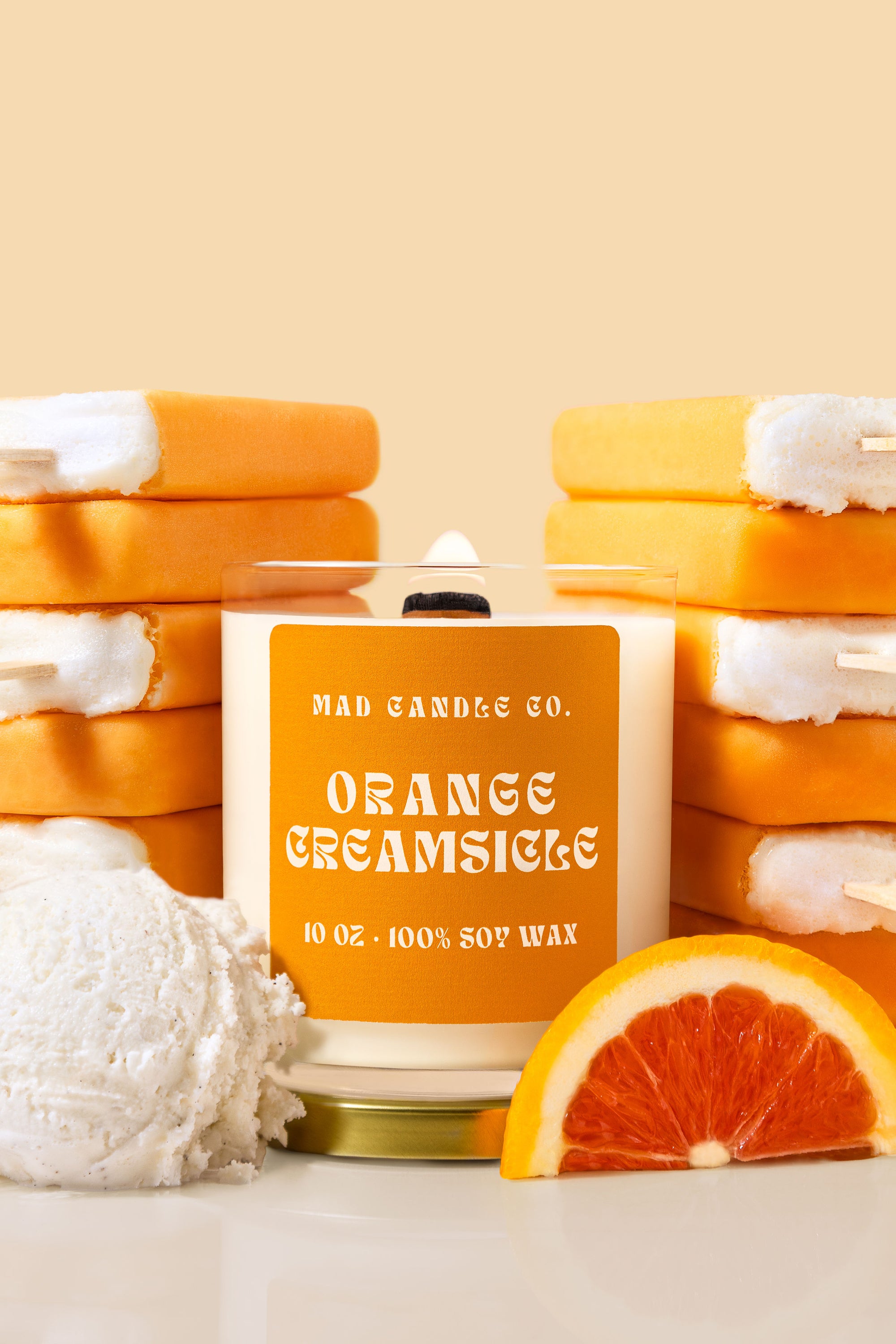 ORANGE CREAMSICLE - 10OZ GLASS JAR