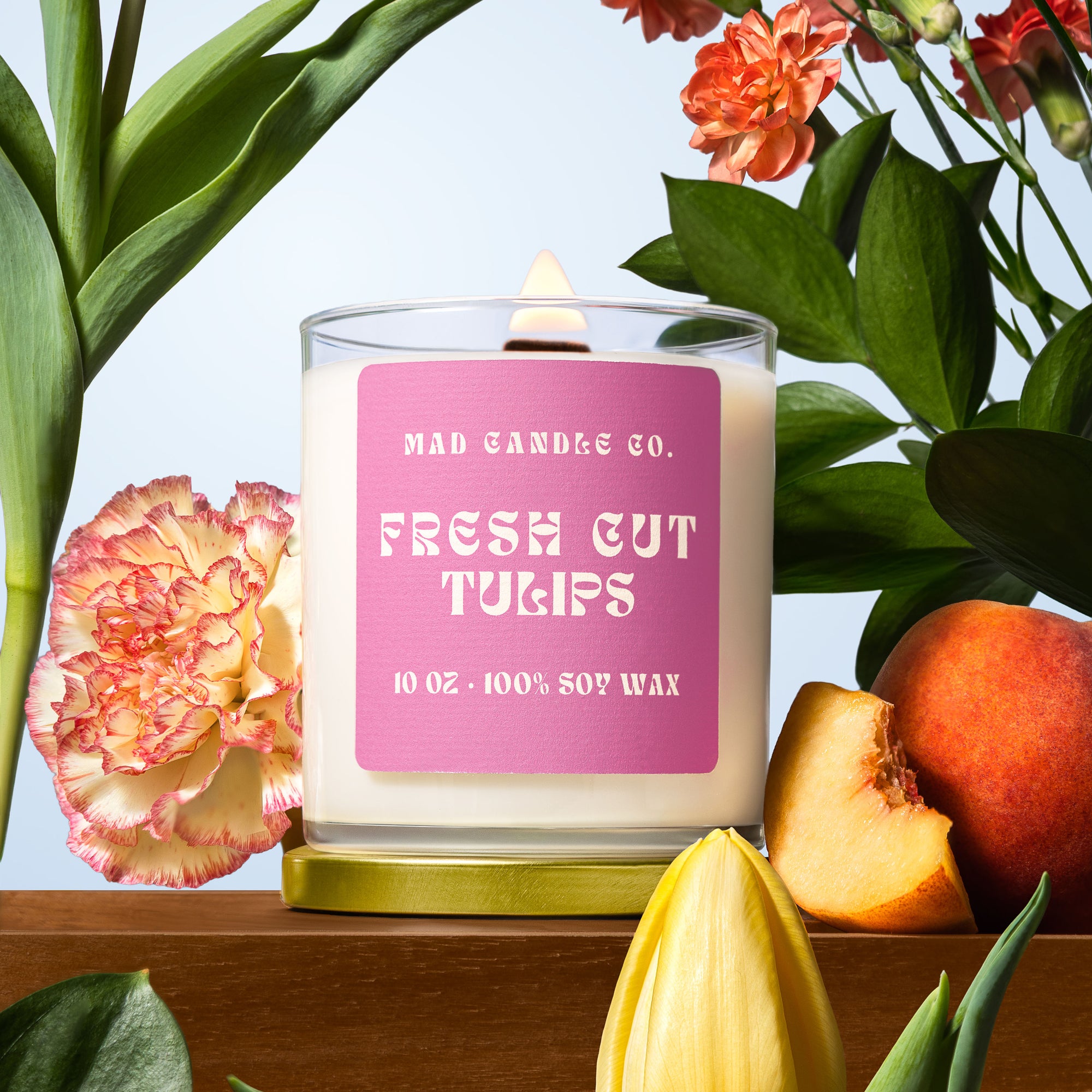 FRESH CUT TULIPS - 10OZ GLASS JAR