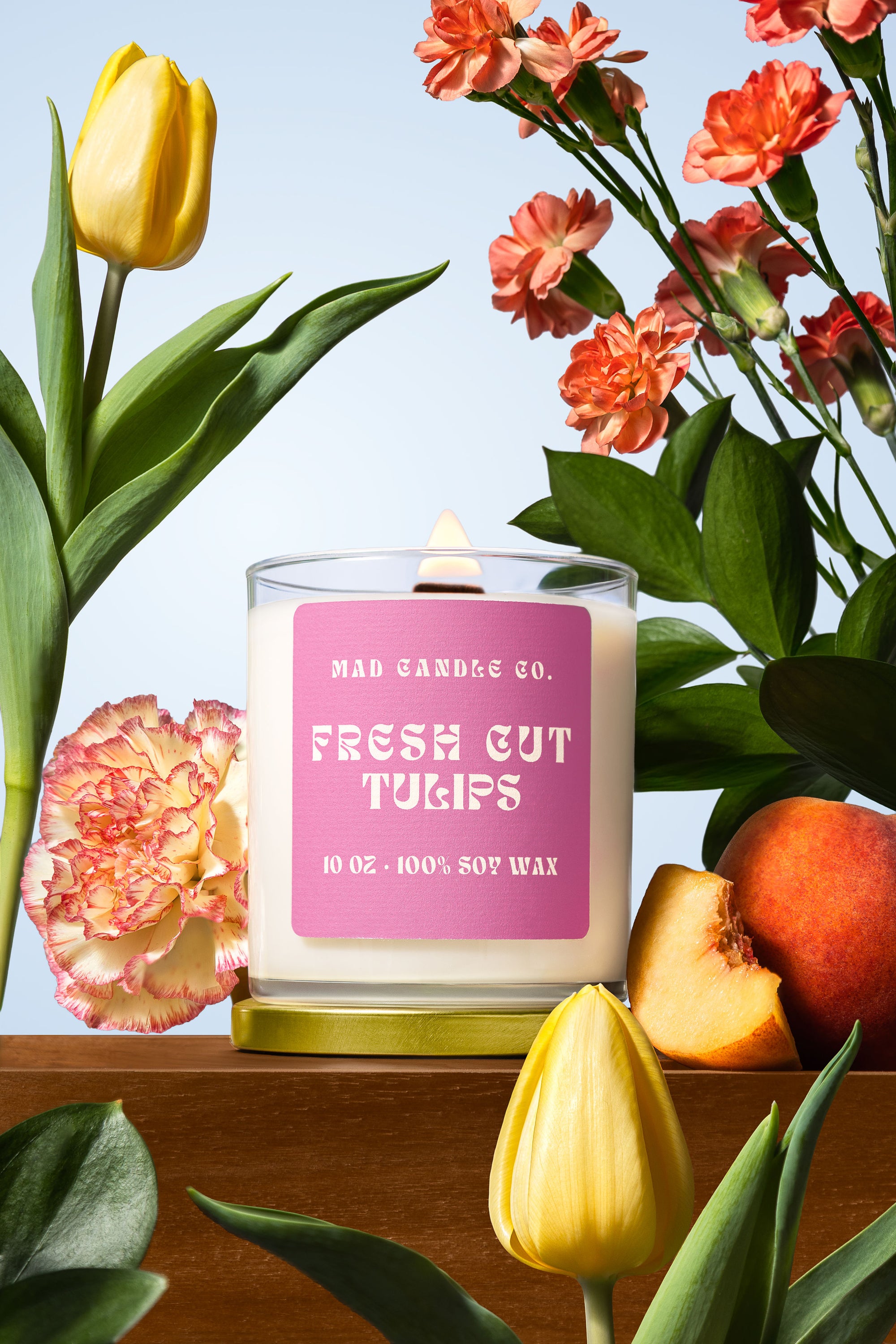 FRESH CUT TULIPS - 10OZ GLASS JAR