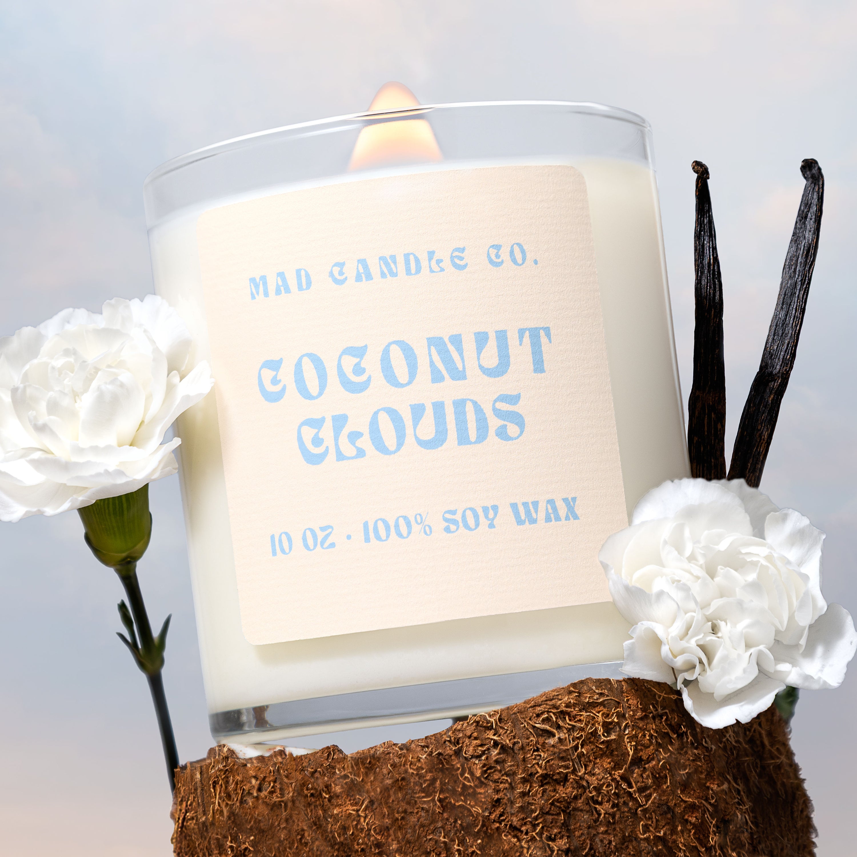 COCONUT CLOUDS - 10OZ GLASS JAR
