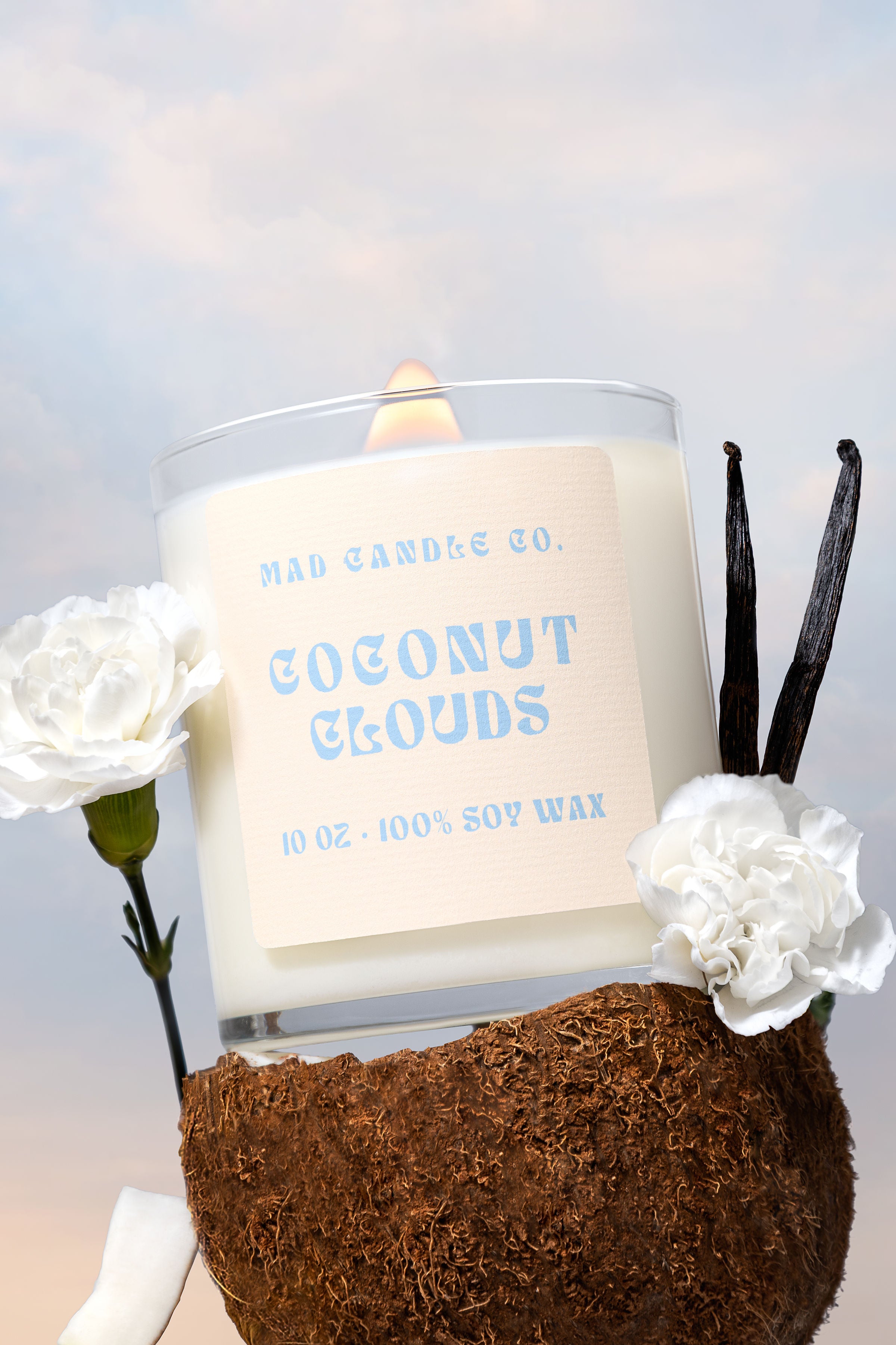 COCONUT CLOUDS - 10OZ GLASS JAR